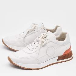 Hermes White Leather Drive Sneakers Size 43