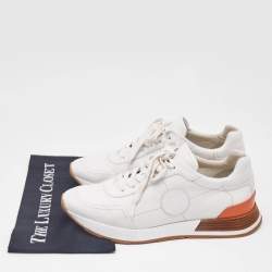 Hermes White Leather Drive Sneakers Size 43
