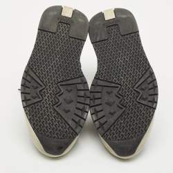 Hermes Black Neoprene and Leather Stadium Lace Up Sneakers Size 43.5