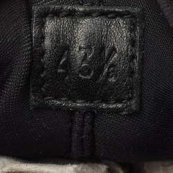 Hermes Black Neoprene and Leather Stadium Lace Up Sneakers Size 43.5