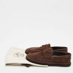 Hermes Brown Suede Trip Espadrille Flats Size 43