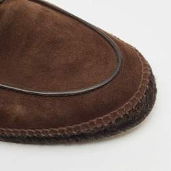 Hermes Brown Suede Trip Espadrille Flats Size 43
