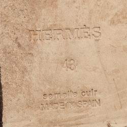 Hermes Brown Suede Trip Espadrille Flats Size 43