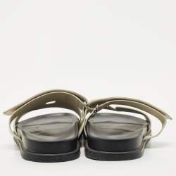 Hermes Cream Leather Chypre Slide Sandals Size 46.5