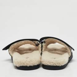 Hermes Black Leather Chypre Sandals Size 40.5