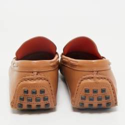 Hermes Brown Leather Irving Loafer Size 42.5
