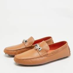Hermes Brown Leather Irving Loafer Size 42.5