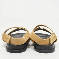 Hermes Beige Suede Genius Slingback Sandals Size 40