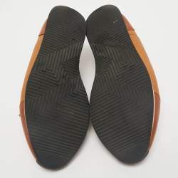 Hermes Brown Leather Trail Lace Up Sneakers Size 41.5