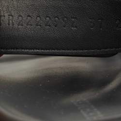 Hermes Black Leather Chypre Sandals Size 37