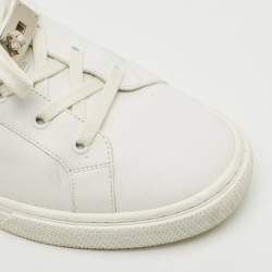 Hermes White Leather Day Low Top Sneakers Size 44