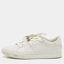 Hermes White Leather Day Low Top Sneakers Size 44