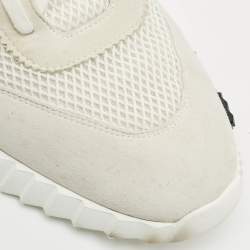Hermes White Mesh and Suede Bouncing Sneakers Size 43