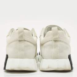 Hermes White Mesh and Suede Bouncing Sneakers Size 43