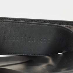 Hermes Grey Leather Chypre Flat Sandals Size 43.5