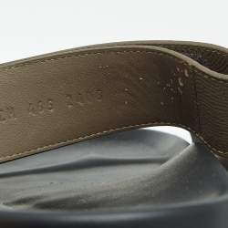 Hermes Brown Leather Chypre Flat Sandals Size 46.5