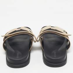 Pre Owned Hermes Beige Suede Chypre Sandals Size 44