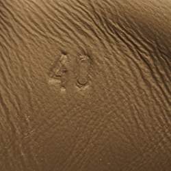 Pre Owned Hermes Brown Suede Kid Sneakers Size 40