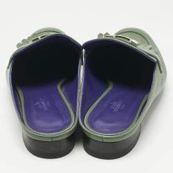 Pre Owned حذاء هيرمس ريفولي جلد أخضر مقاس 40