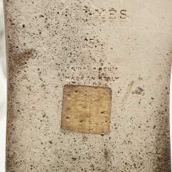 Pre Owned Hermes Blue Denim Izmir Flat Slide Sandals Size 45.5