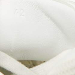 Pre Owned Hermes Grey Fabric and Suede Bouncing Lace Up Sneakers Size 42