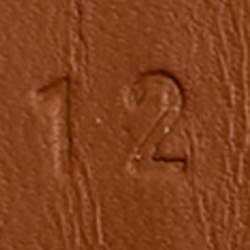 Pre Owned Hermes Brown Leather Chypre Flat Slide Size 42