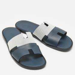 Pre Owned صندل هيرمس إزمير سويدي أزرق كحلي مقاس 44