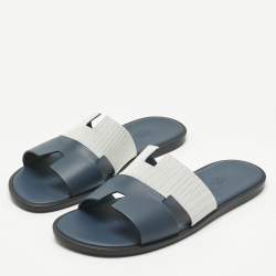 Pre Owned صندل هيرمس إزمير سويدي أزرق كحلي مقاس 44