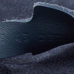 Pre Owned Hermès Navy Blue Suede Go Mules Size 43