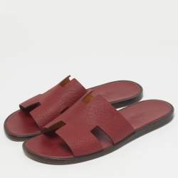 Pre Owned صندل هيرمس إزمير جلد بني مقاس 42