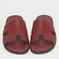 Pre Owned صندل هيرمس إزمير جلد بني مقاس 42