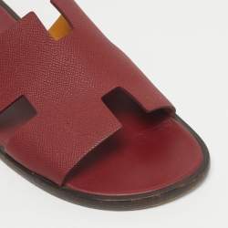 Pre Owned صندل هيرمس إزمير جلد بني مقاس 42