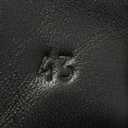 Pre Owned Hermes Black Leather Day Lace Up Sneakers Size 43