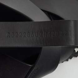 Pre Owned Hermes Black Leather Electric Sandals Size 42