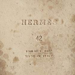 Pre Owned صندل هيرمس إزمير جلد أبيض مقاس 43