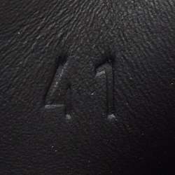 Pre Owned Hermès Black/Grey Suede and Shearling Fur Go Mules Size 41