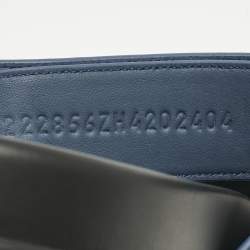 Pre Owned Hermès Blue Suede Chypre Flat Sandals Size 42