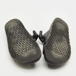 Pre Owned Hermes Black Leather Chypre Sandals Size 41.5