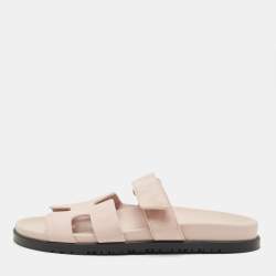 Pre Owned Hermès Beige Suede chypre Flat Sandals Size 40