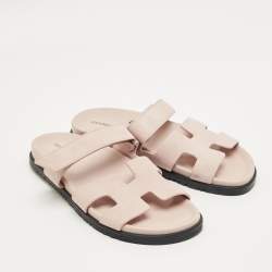 Pre Owned Hermès Beige Suede chypre Flat Sandals Size 40