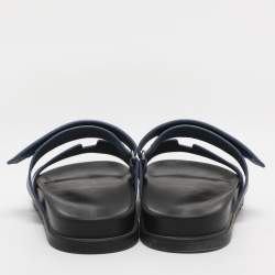 Pre Owned Hermès Blue Leather Chypre Sandals Size 43