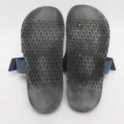 Pre Owned Hermès Blue Leather Chypre Sandals Size 43