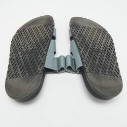 Pre Owned Hermes Blue Leather Chypre Sandals Size 41