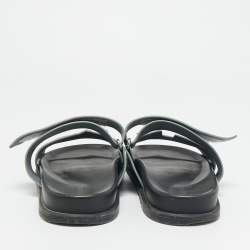 Pre Owned Hermes Blue Leather Chypre Sandals Size 41