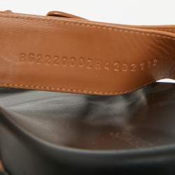 Pre Owned Hermes Brown Leather Chypre Flat Sandals Slide 42