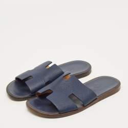 مملوكة مسبقًا صندل سلايد هيرمس ايزمير جلد أزرق مقاس 43