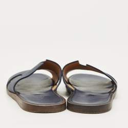 مملوكة مسبقًا صندل سلايد هيرمس ايزمير جلد أزرق مقاس 43