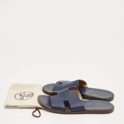 مملوكة مسبقًا صندل سلايد هيرمس ايزمير جلد أزرق مقاس 43