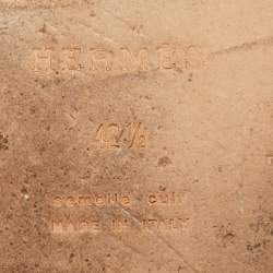 Pre Owned صندل فلات هيرمس إزمير جلد بني مقاس 43.5