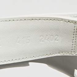 Pre Owned صندل هيرمس كيبر جلد أبيض مقاس 43